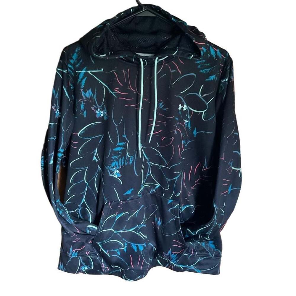 Under Armour Women's XL Loose Fit Tropical Print Hoodie Sweatshirt